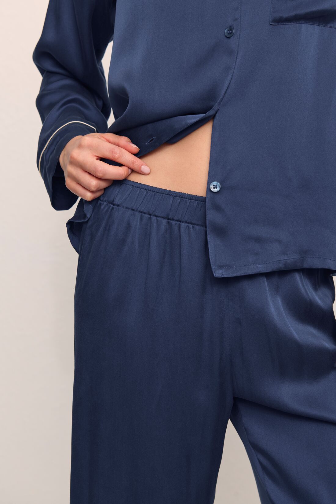 Inez Washable Silk Long PJ Set